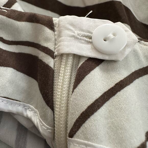 Lafayette 148 Stanton Cream Brown Animal Print Pants Y2K Preppy Zebra Indie - Picture 5 of 8